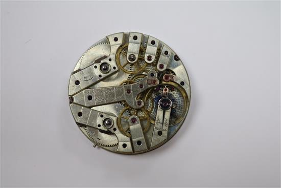 Six assorted pocket watch movements including Frodsham, Thomas Russell & Son, F. Hatton & Jules Jurgensen